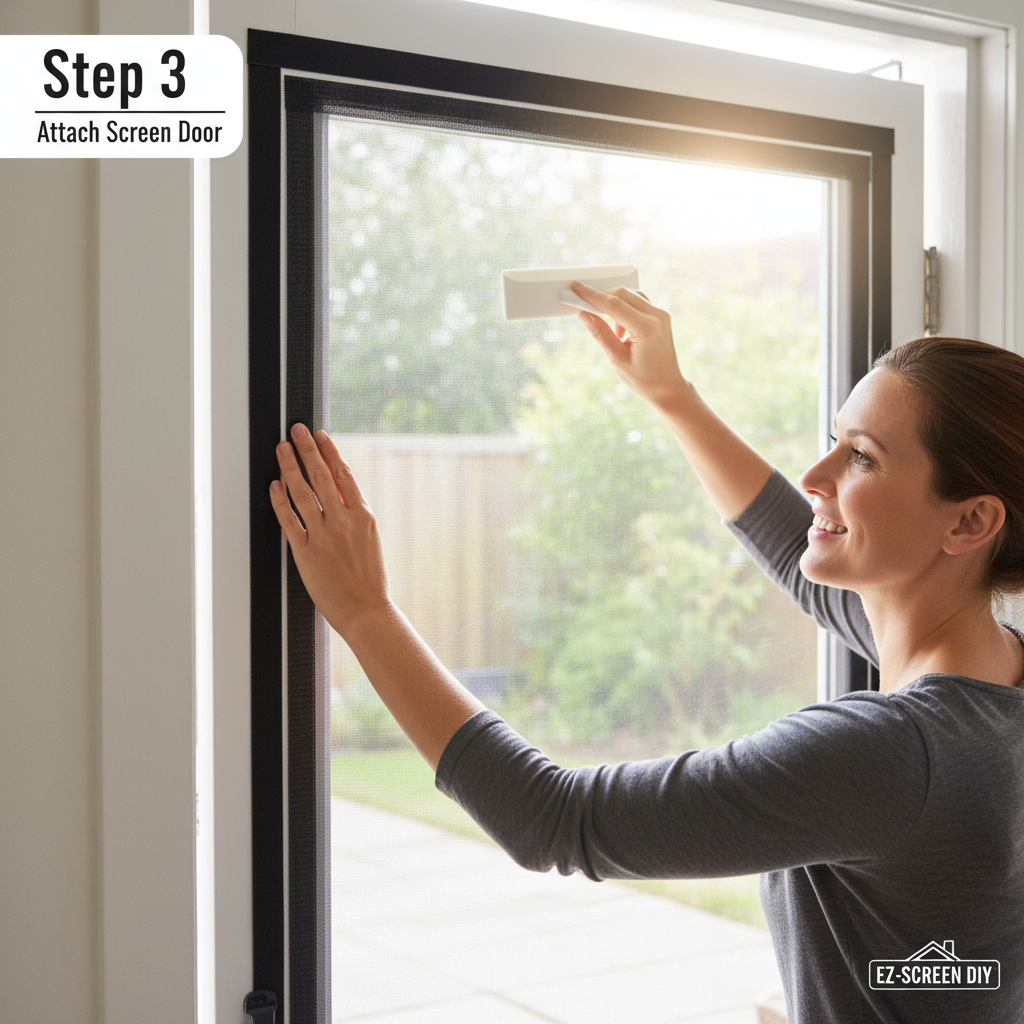 Velcro Screen Door Installation in 5 Easy Steps image part 3, high quality, photorealistic image 3 image image